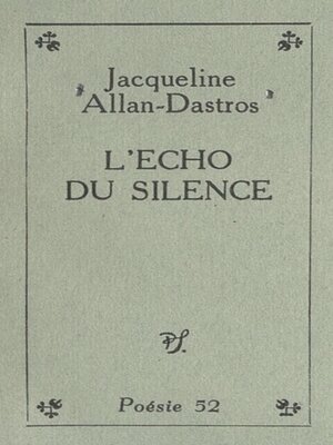 cover image of L'écho du silence